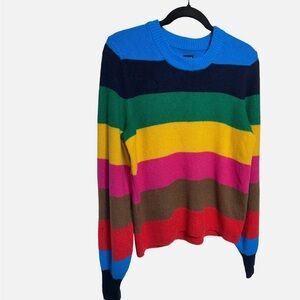 Gap Rainbow Happy Stripe Sweater M